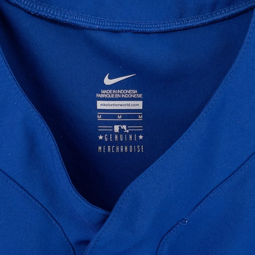Chicago Cubs Nike Mens M Windbreaker Blue Red MLB Pullover Training Jacket Shirt